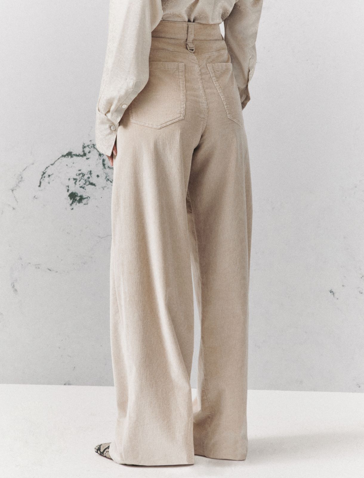 Stretch corduroy five-pocket trousers - TURTLEDOVE - Marella - 3