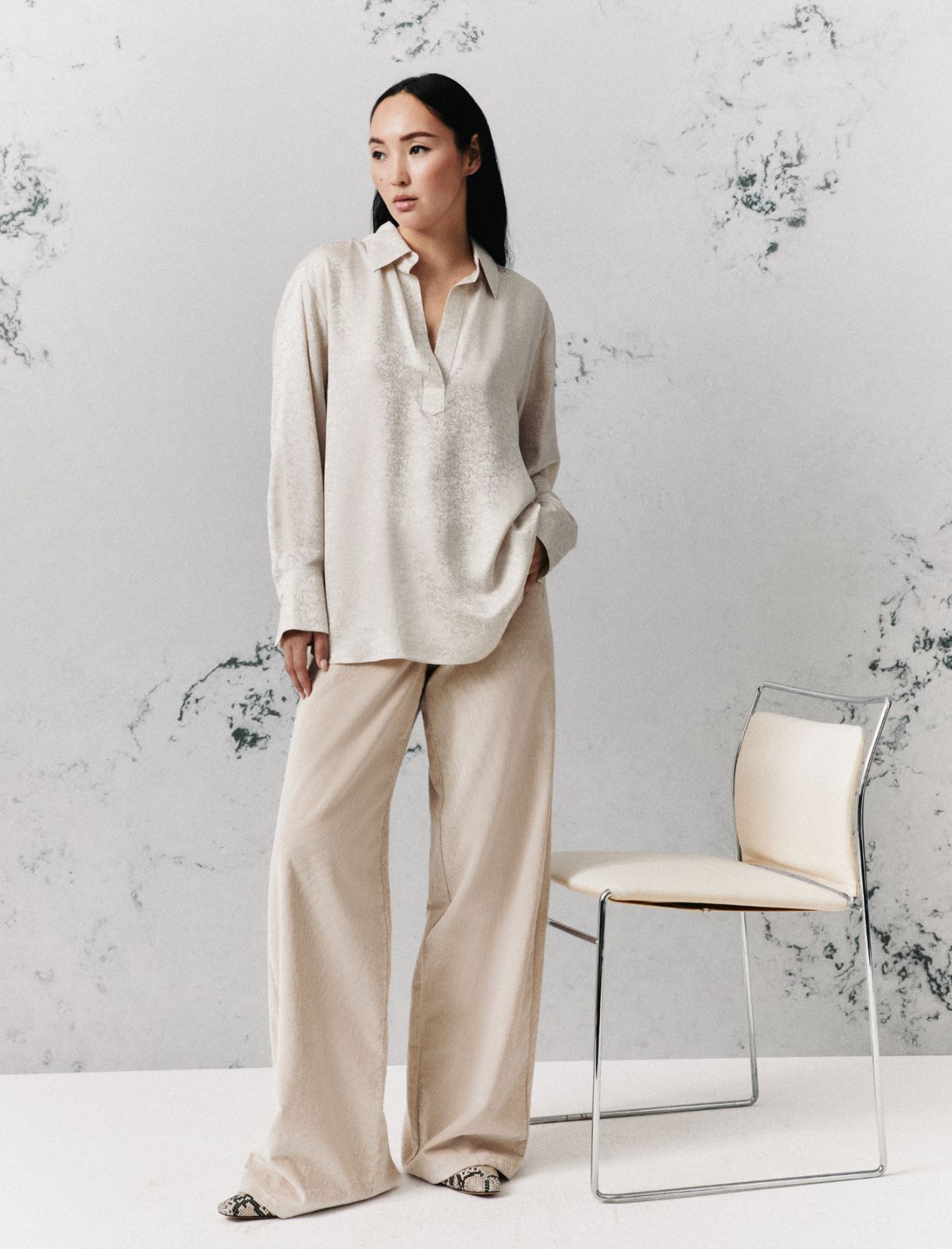 Stretch corduroy five-pocket trousers - TURTLEDOVE - Marella - 4
