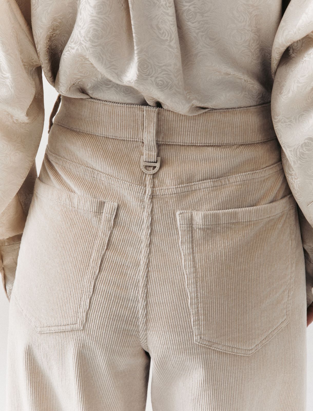 Stretch corduroy five-pocket trousers - TURTLEDOVE - Marella - 5