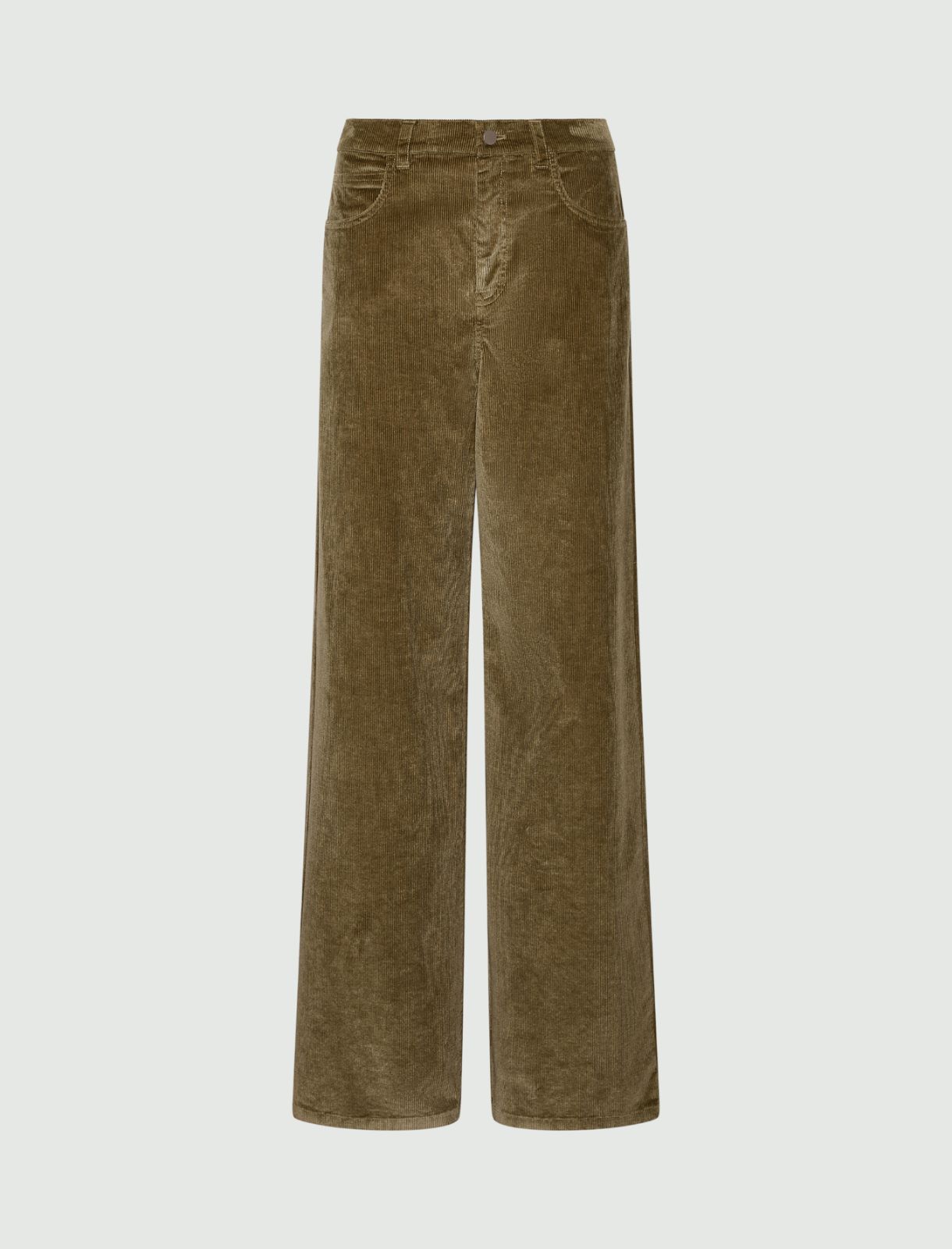 Stretch corduroy five-pocket trousers - OIL GREEN - Marella