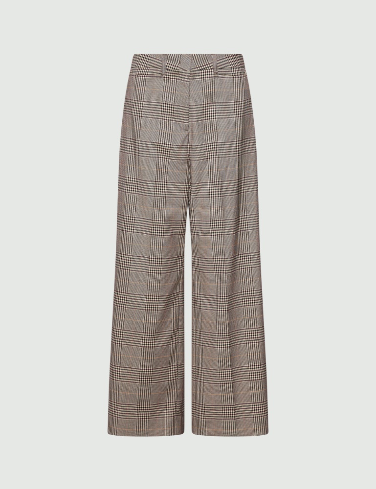 Glen Plaid Viscose-Blend Trousers - Marella