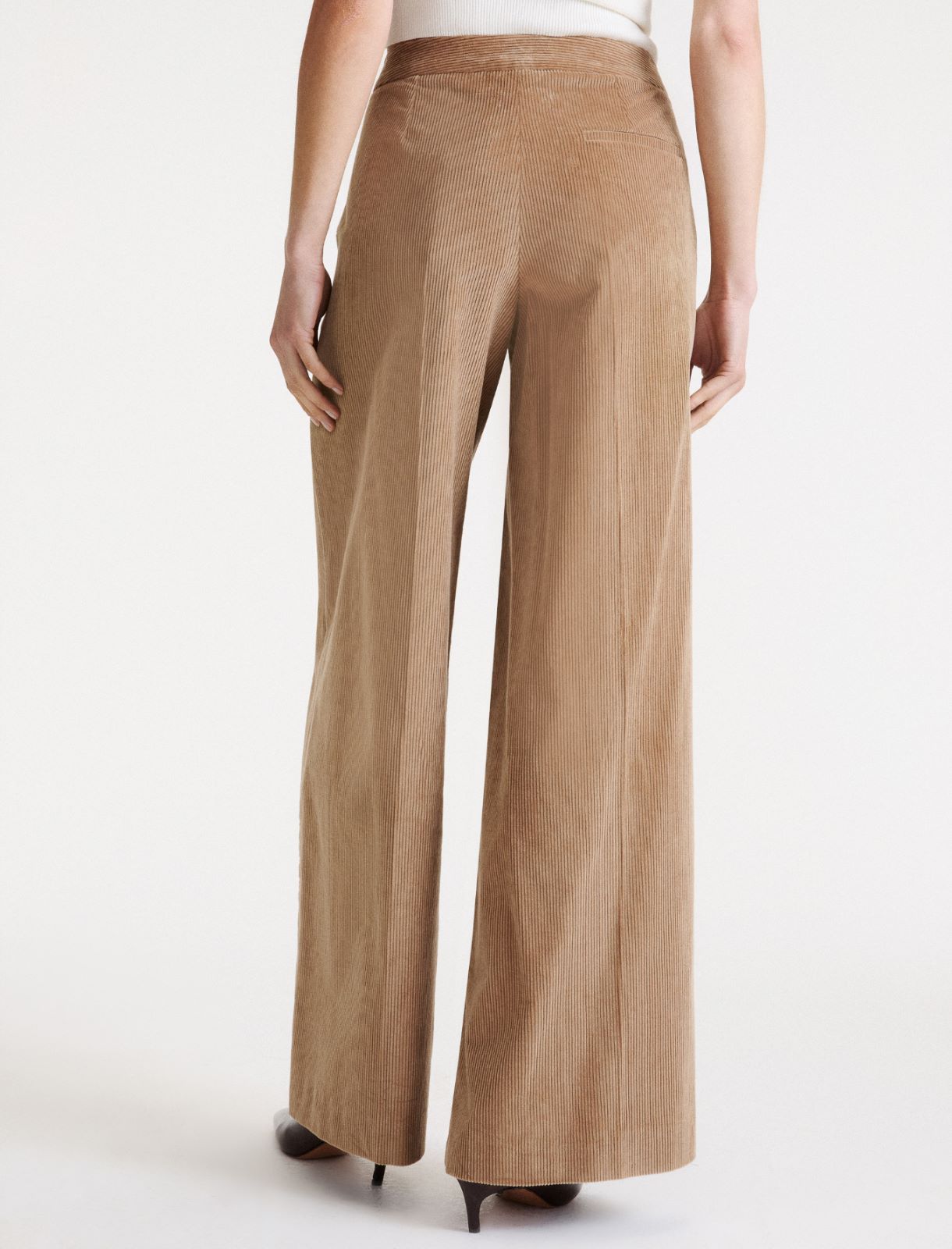 Pantalon à jambe large en velours côtelé - POIL DE CHAMEAU - Marella - 3