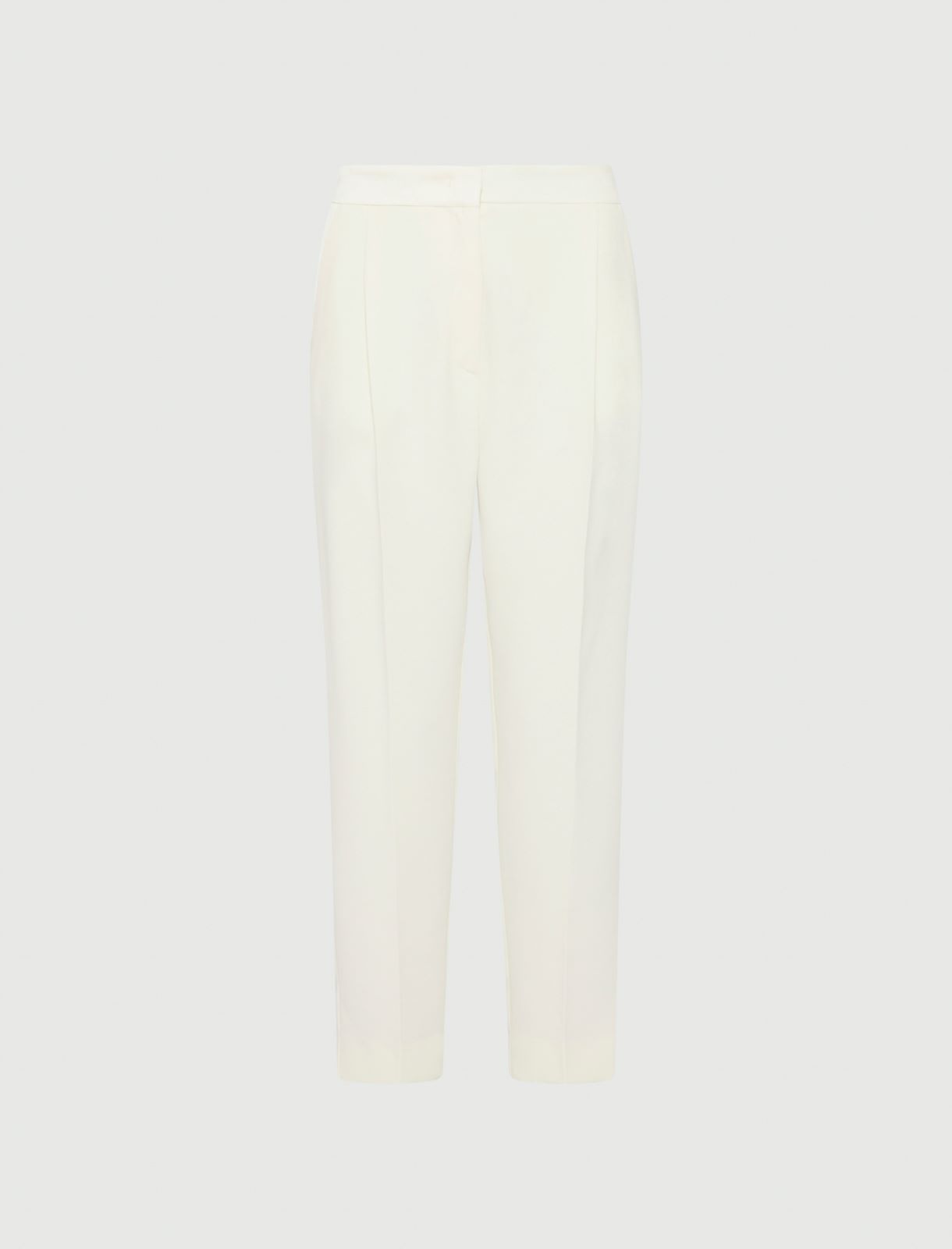 Envers satin chino trousers - WOOL WHITE - Marella