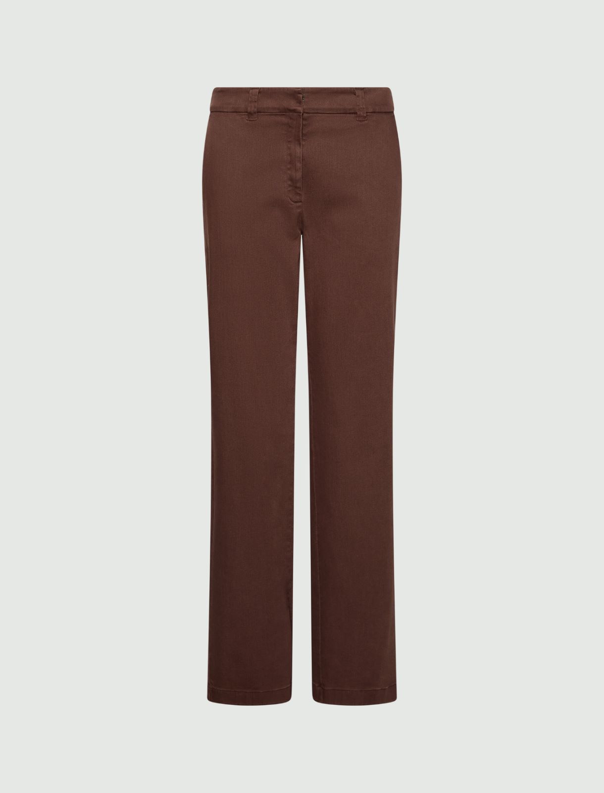 Straight-fit stretch bull trousers - CARAMEL - Marella