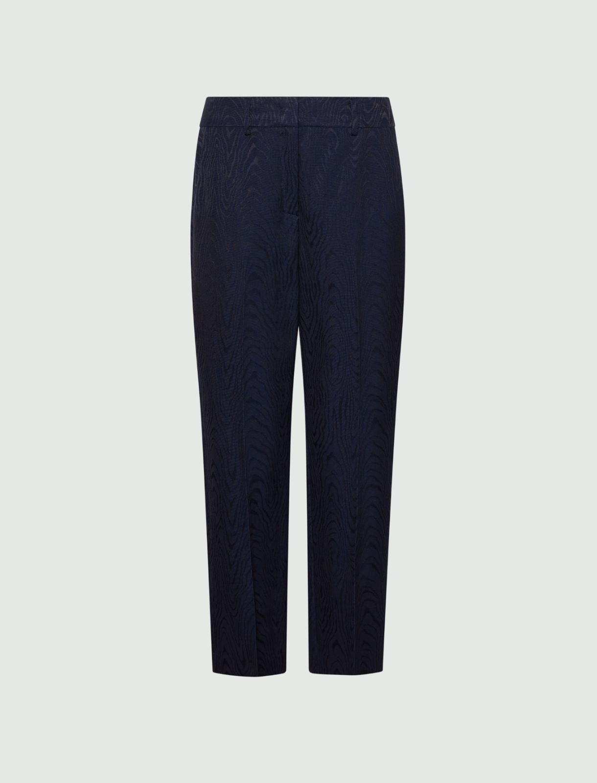 Moiré-jacquard trousers - NAVY - Marella