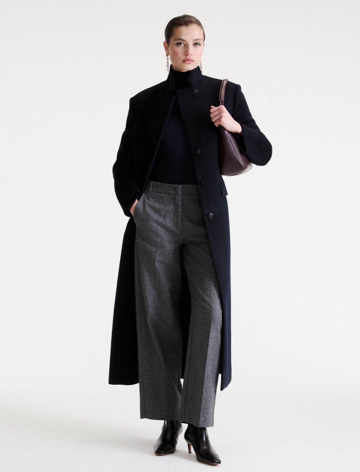 Wool and silk tweed trousers - GREY - Marella - 2