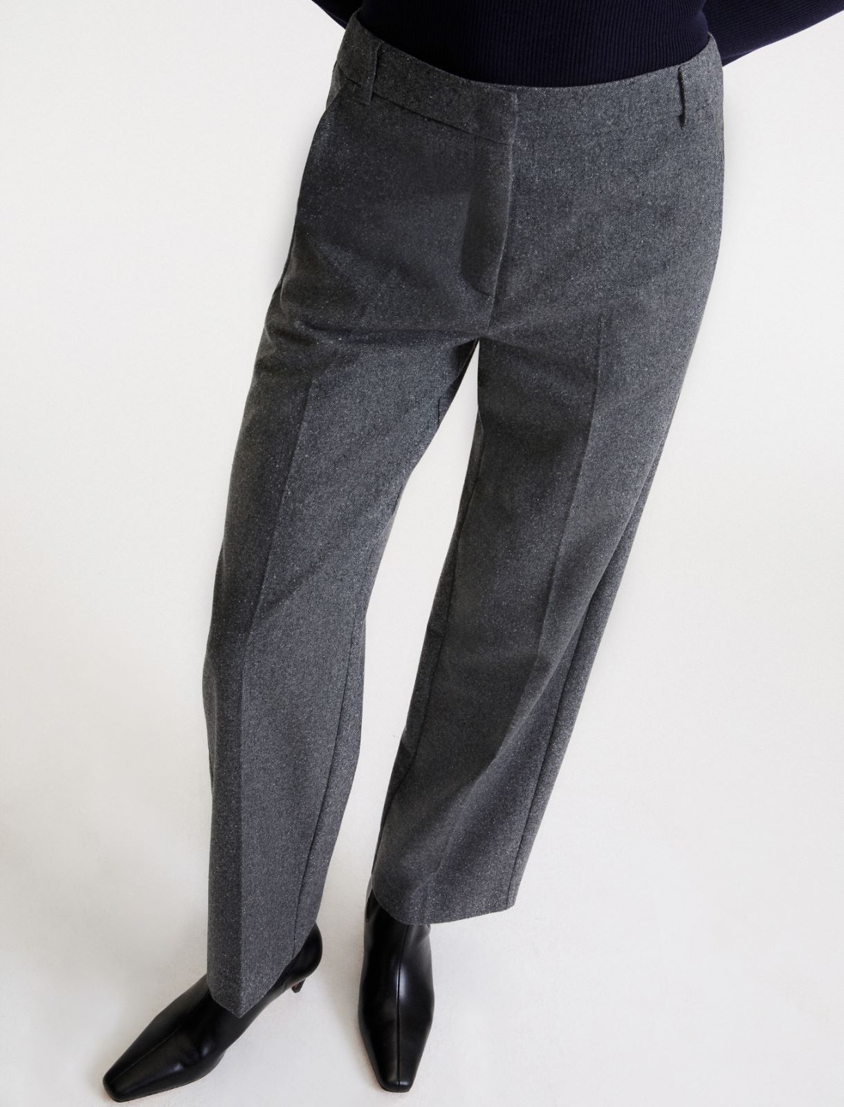 Wool and silk tweed trousers - GREY - Marella - 5