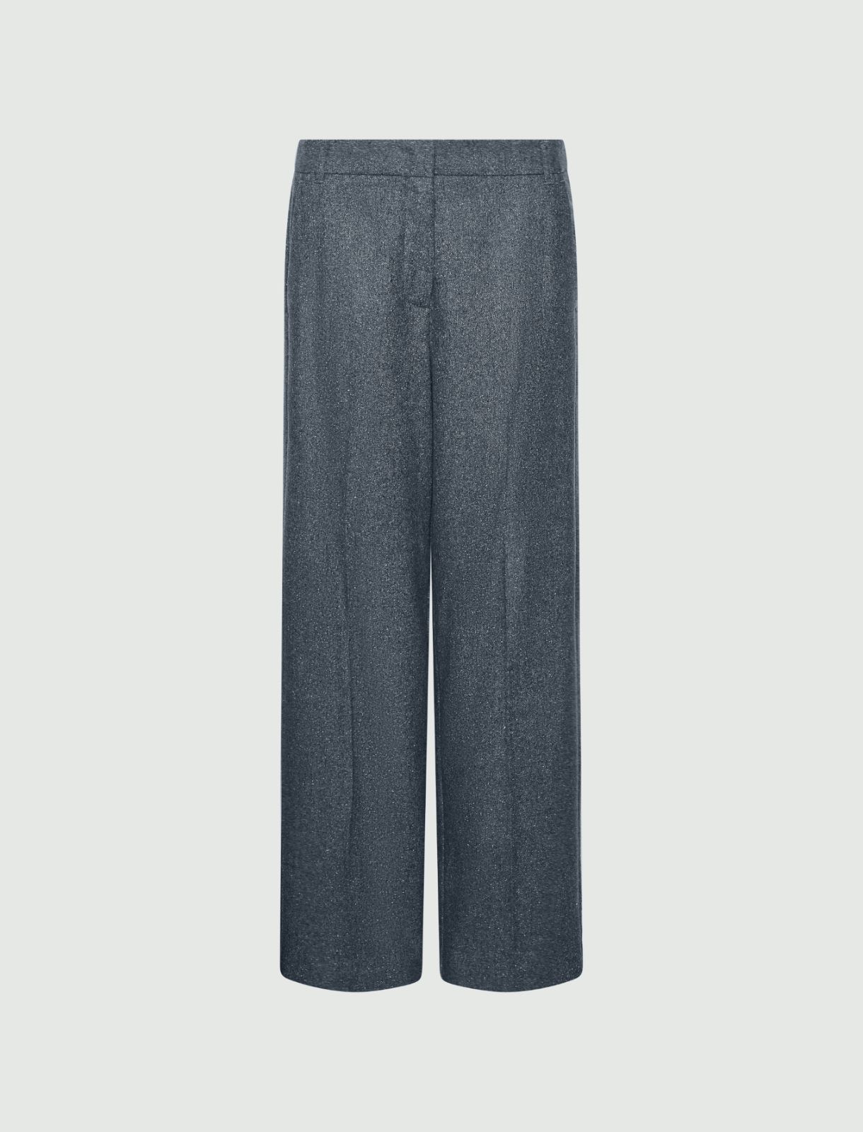 Wool and silk tweed trousers - GREY - Marella
