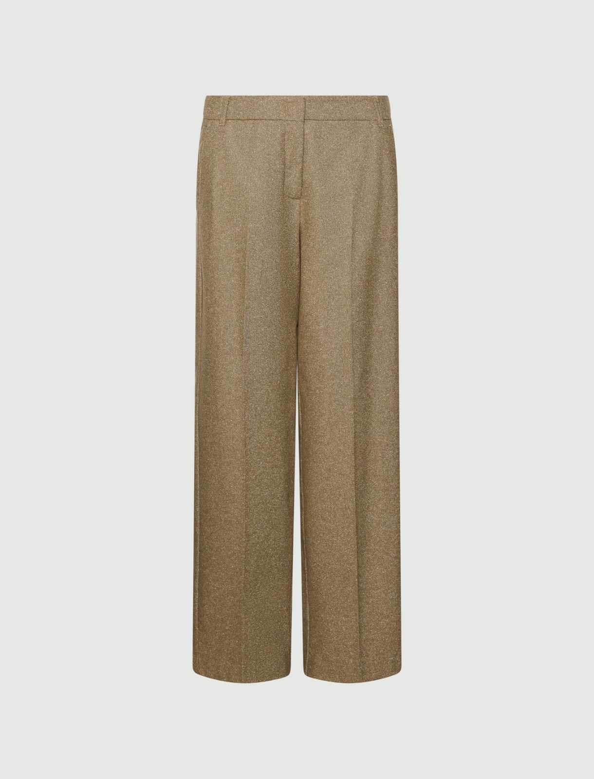 Wool and silk tweed trousers - NATURAL - Marella
