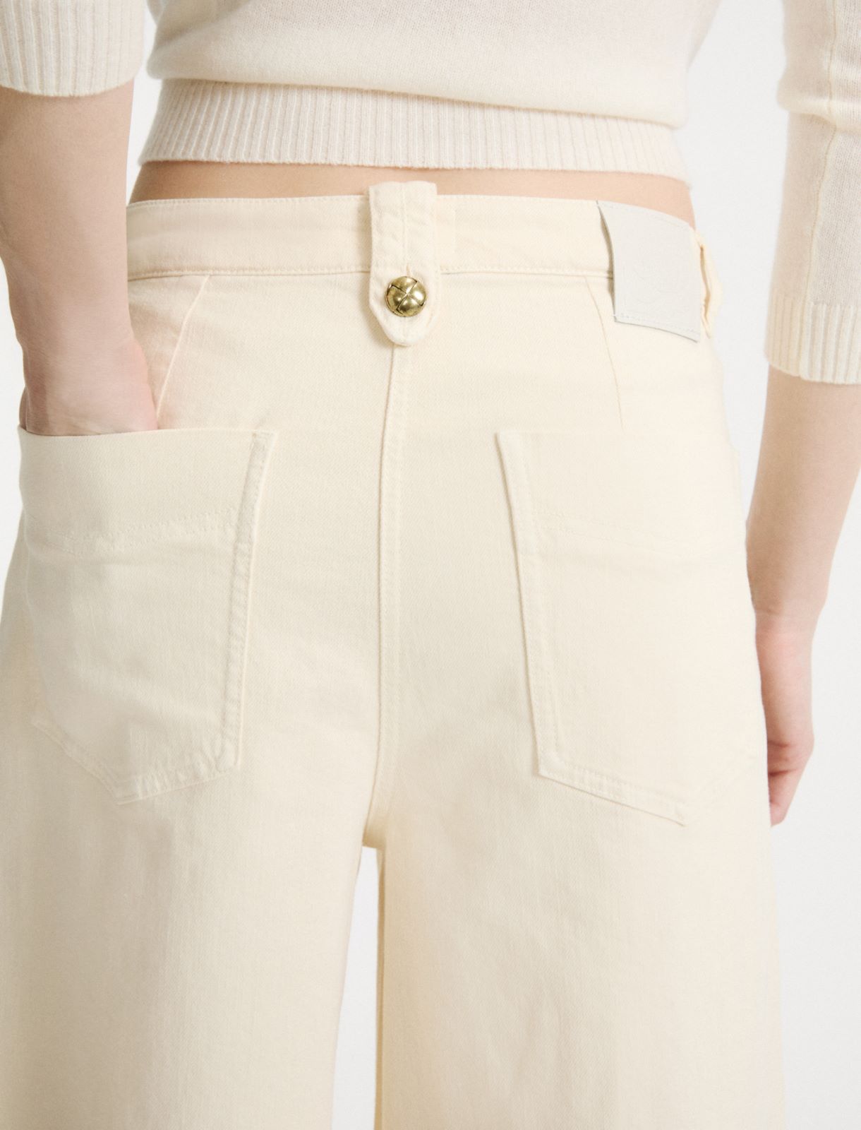 Bermudashorts aus Bull-Stretch - SAHNE - Marella - 6