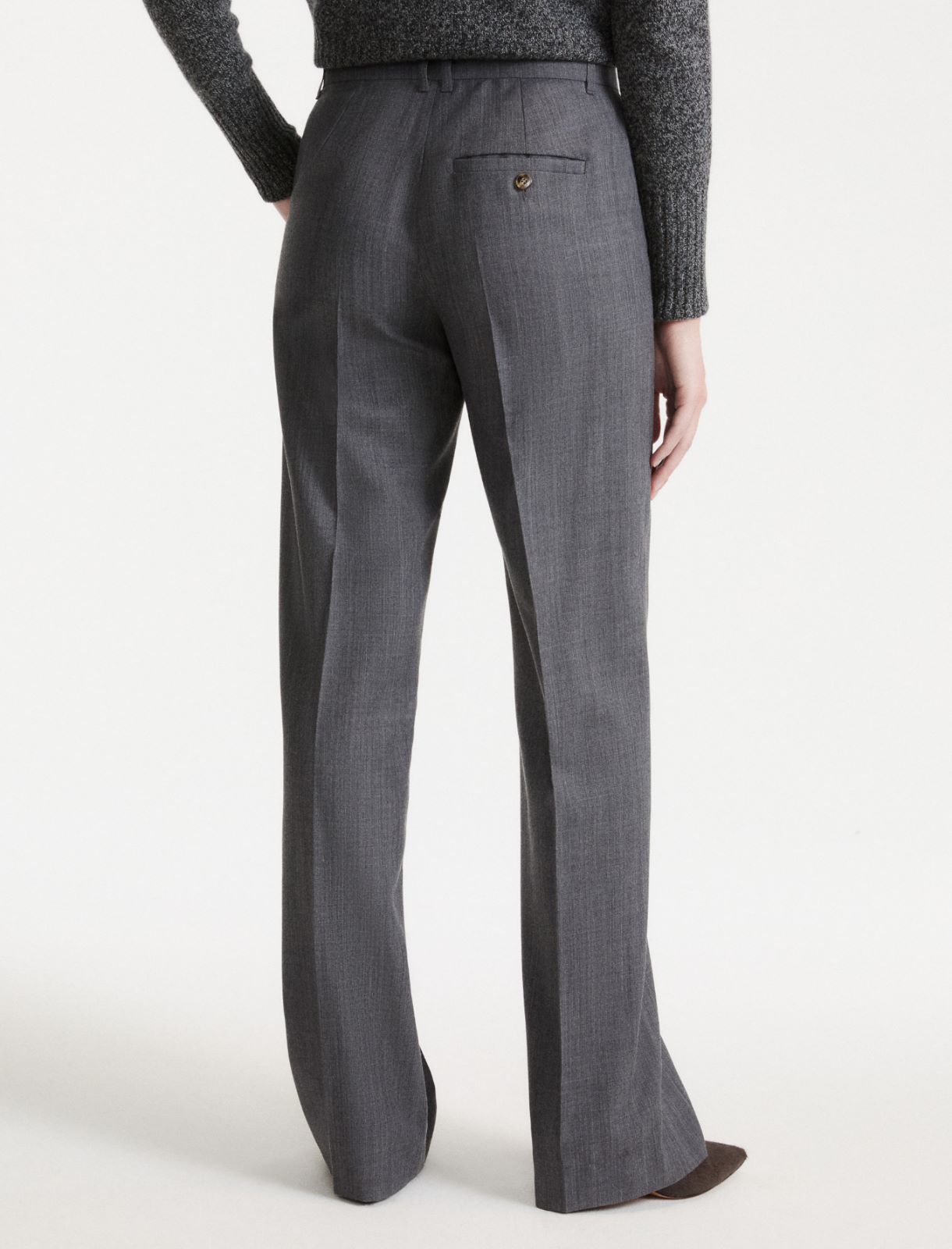 Pantalón de gabardina - GRIS MELANGE - Marella - 2