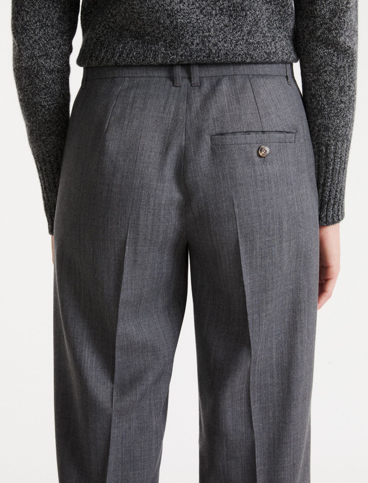 Pantalón de gabardina - GRIS MELANGE - Marella - 4