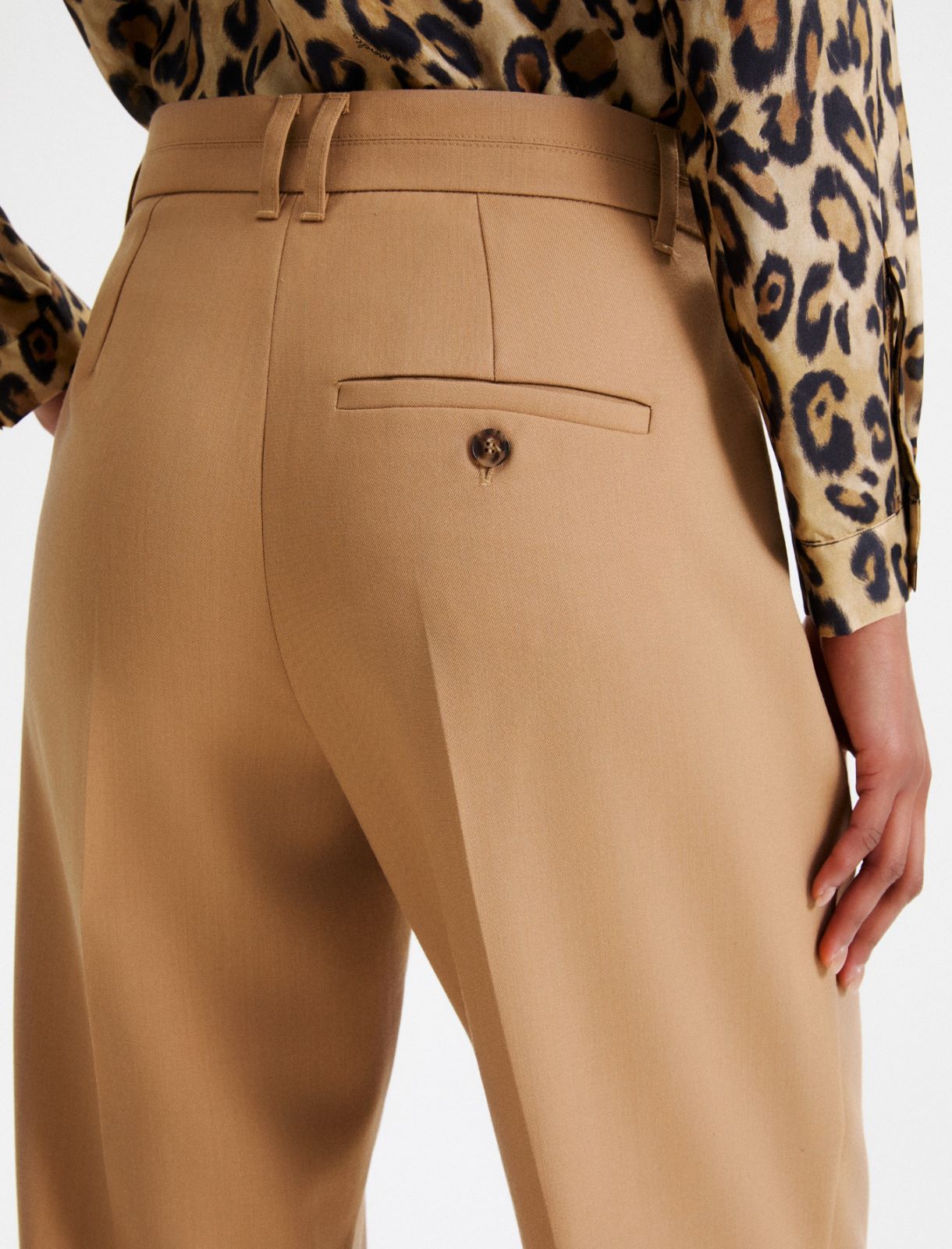 Pantalon en gabardine - POIL DE CHAMEAU - Marella - 5