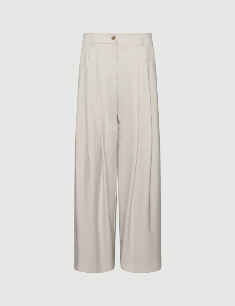 Wide-fit gabardine trousers - Marella