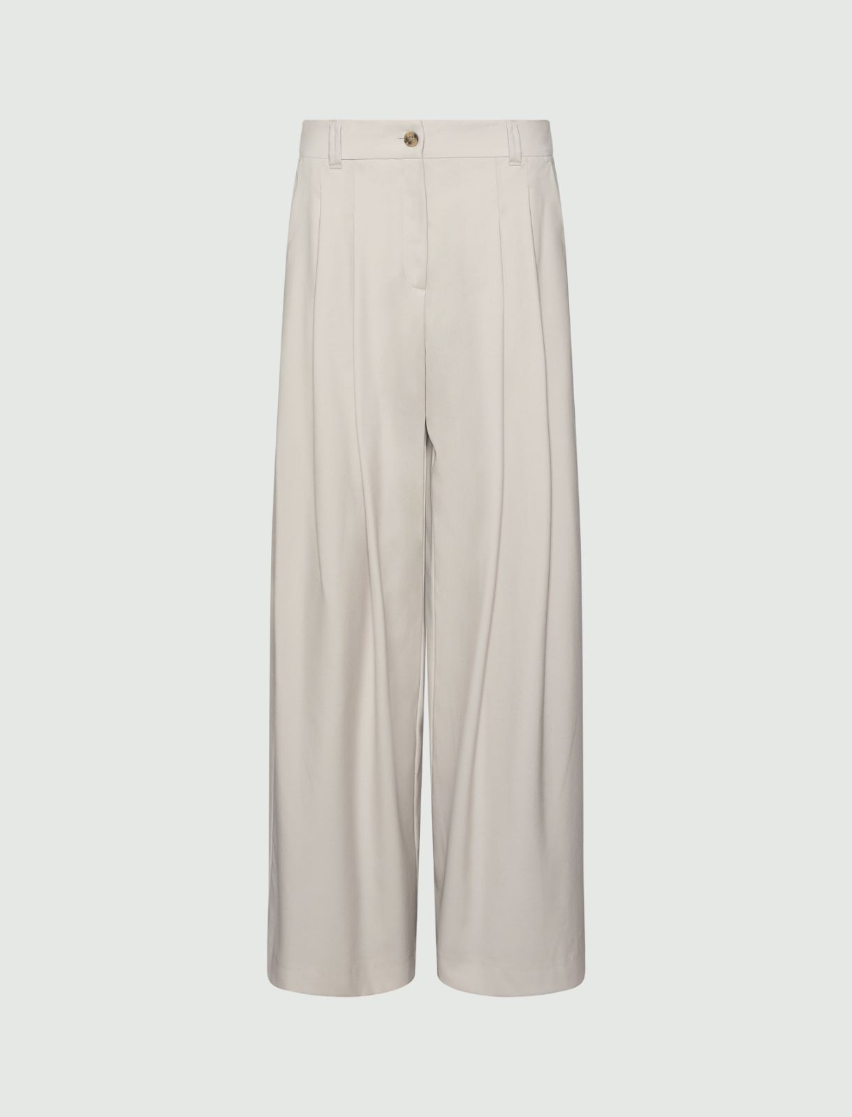 Wide-fit gabardine trousers - TURTLEDOVE - Marella