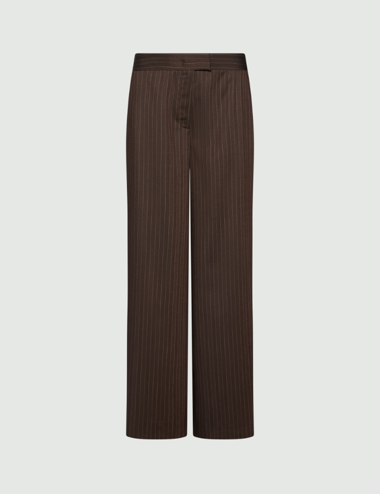 Wide-leg fluid twill trousers - Marella