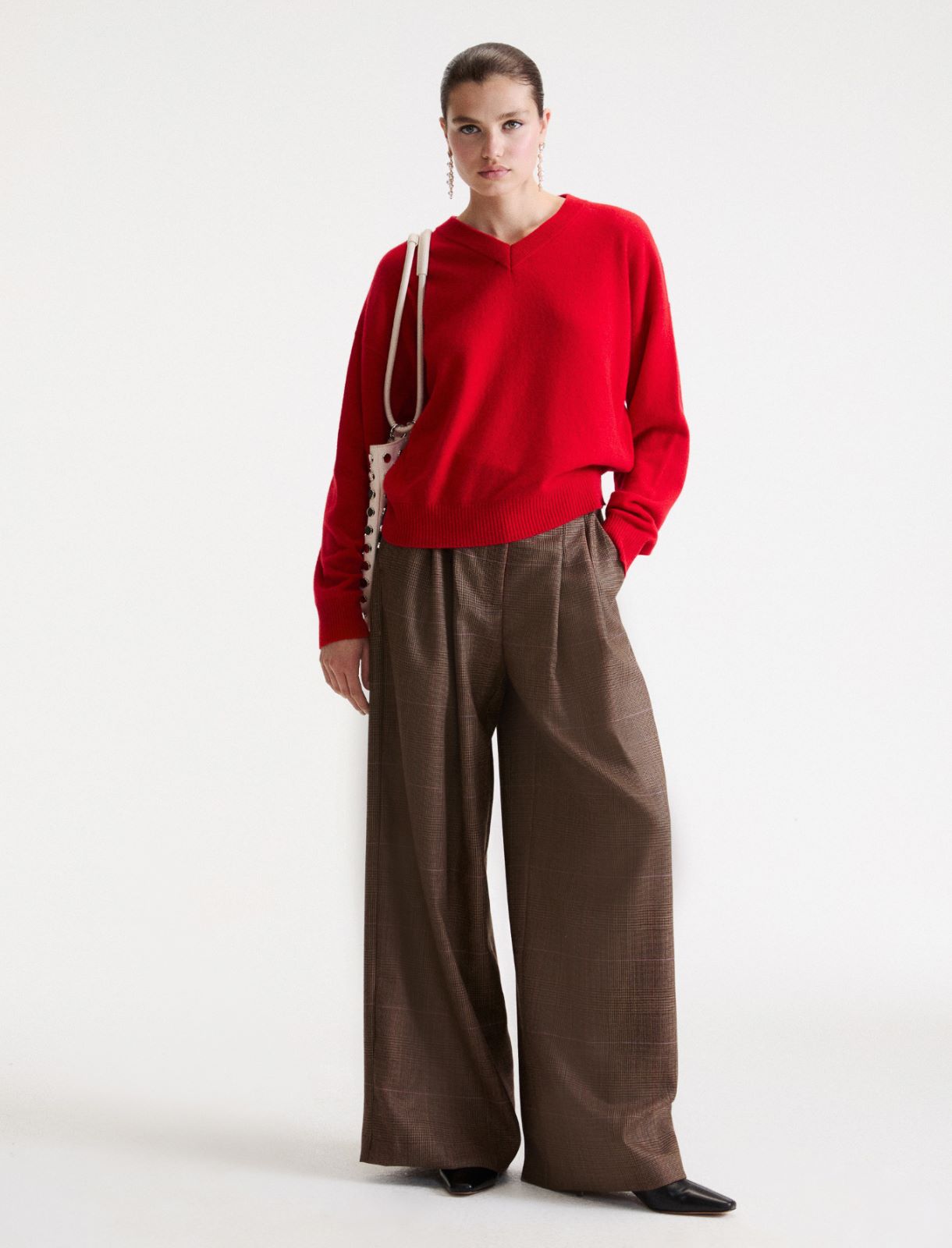 Wide-leg trousers in lightweight wool - BROWN - Marella - 2