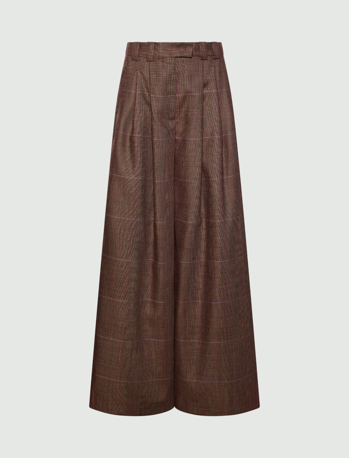 Wide-leg trousers in lightweight wool - BROWN - Marella