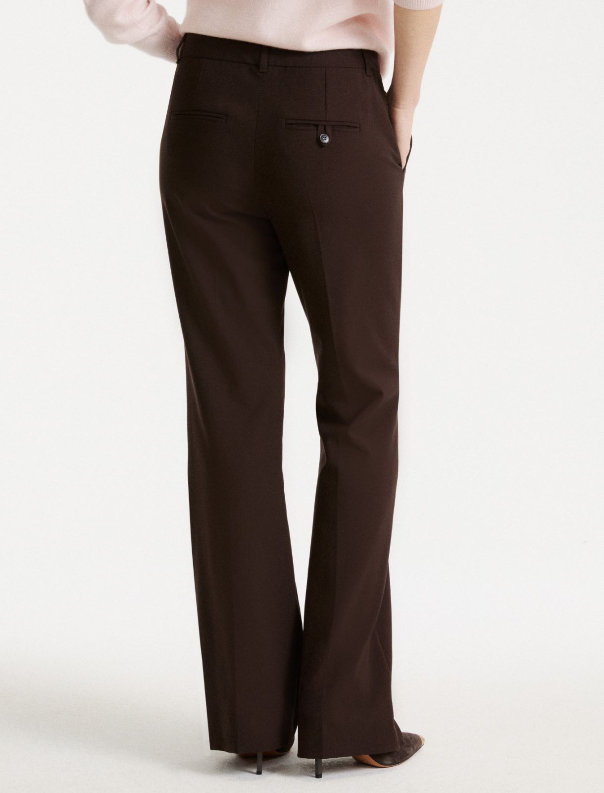 Pantalón elástico de mezcla de viscosa - MARRON - Marella - 3