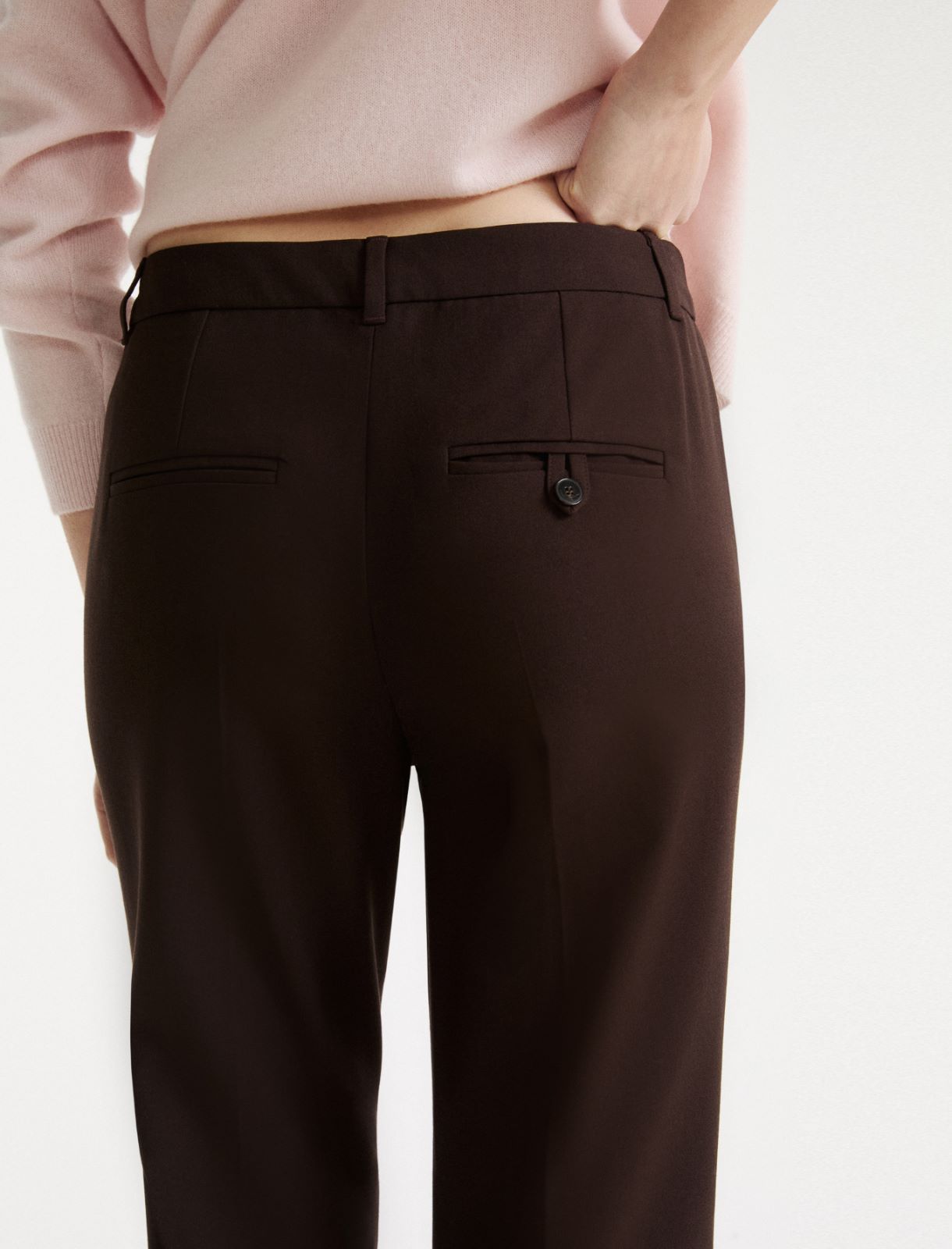 Stretch viscose-blend trousers - BROWN - Marella - 5