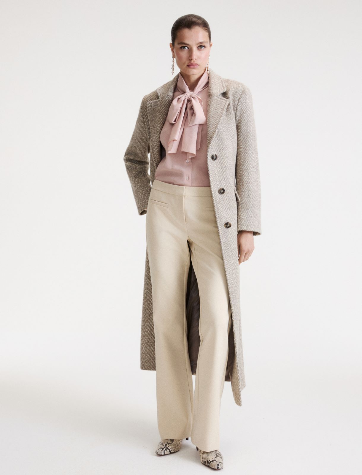 Stretch mini-flare trousers - WOOL WHITE - Marella - 2