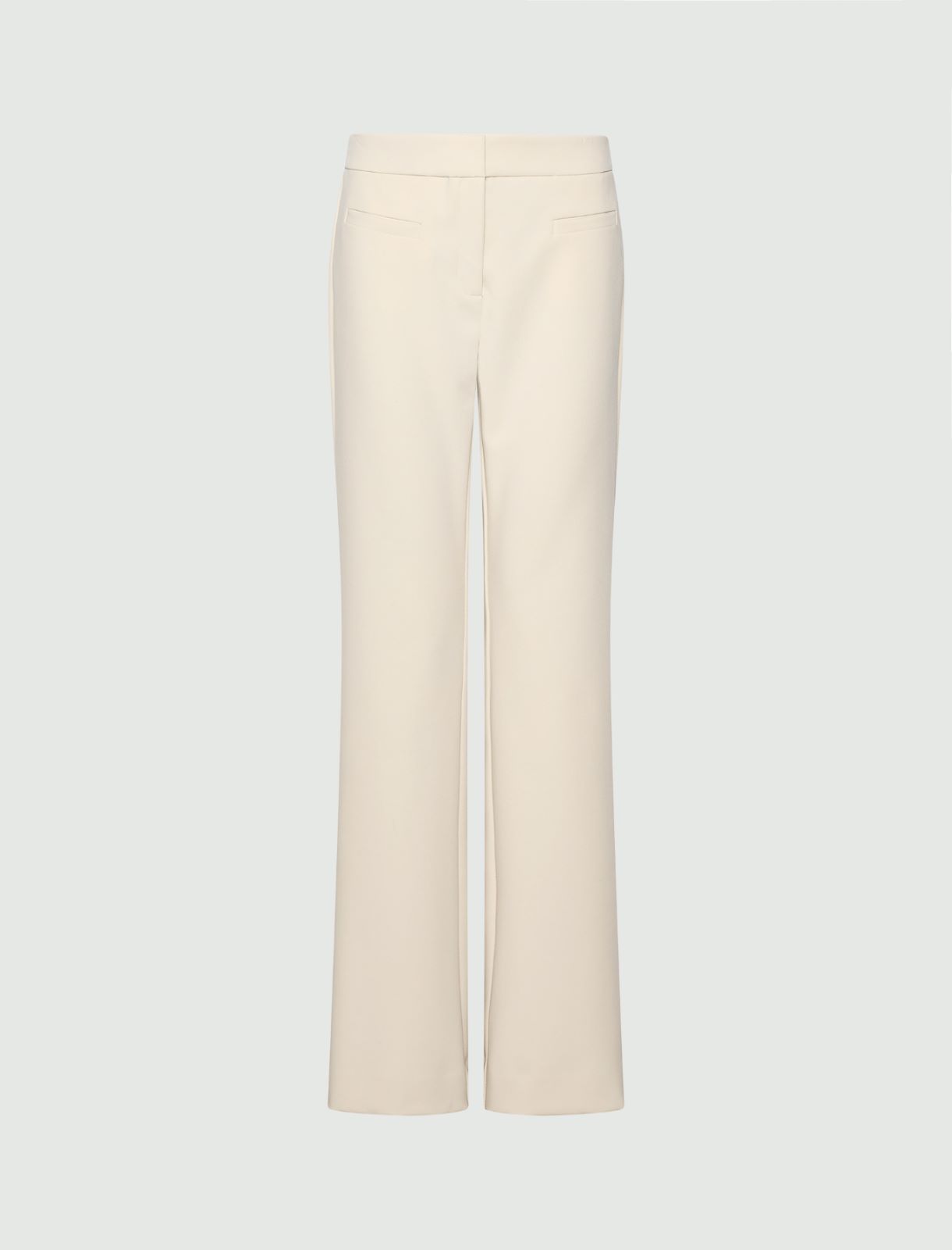 Stretch mini-flare trousers - WOOL WHITE - Marella