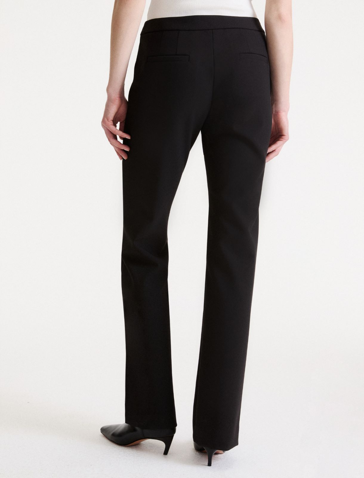Stretch mini-flare trousers - BLACK - Marella - 3