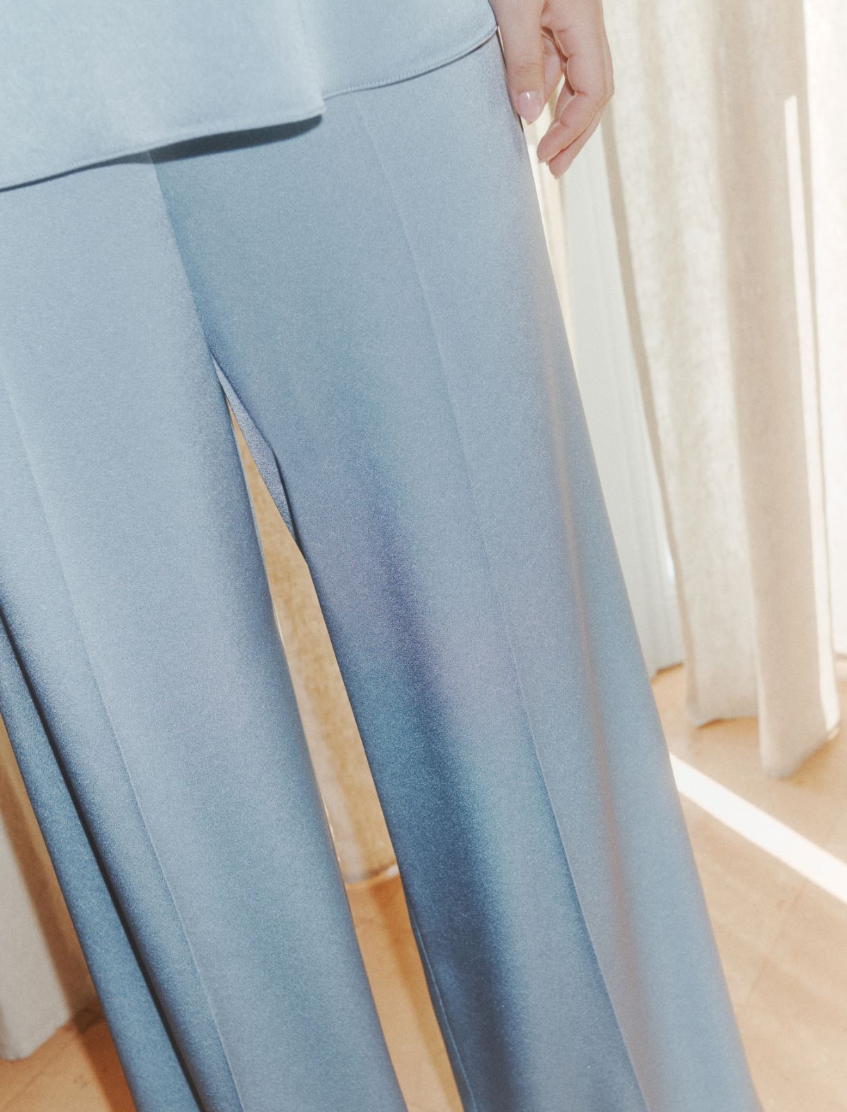 Pantalon en satin - AZURE POUDRE - Marella - 5