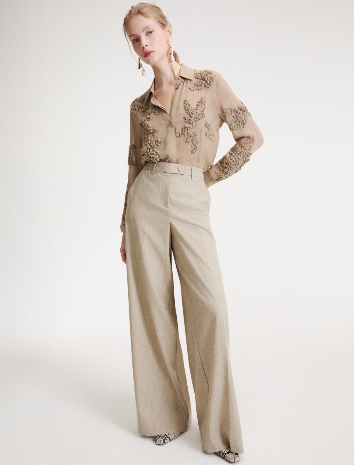 Comfortable wool trousers - OREGANO - Marella - 4
