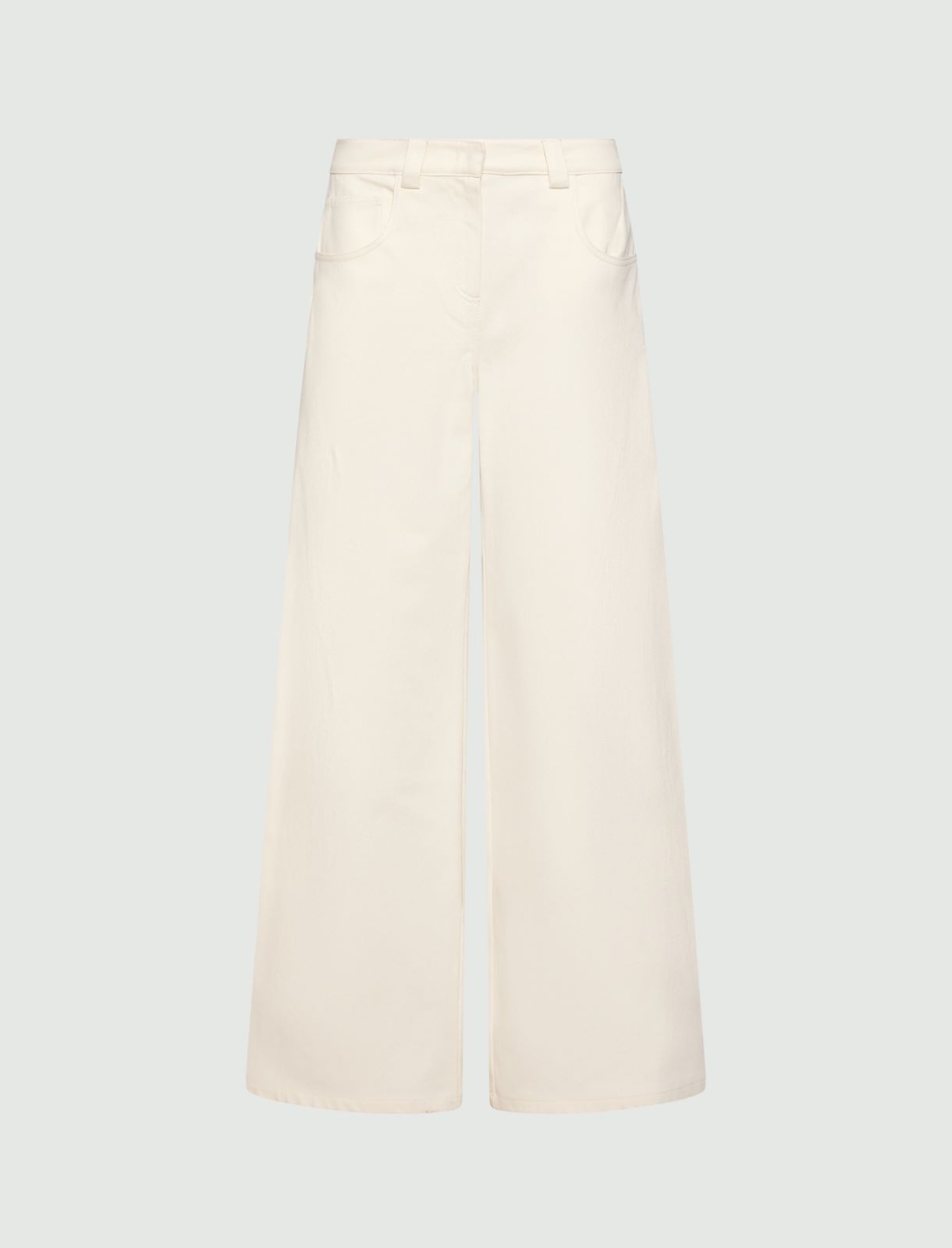 Five-pocket wide-leg trousers - CREAM - Marella