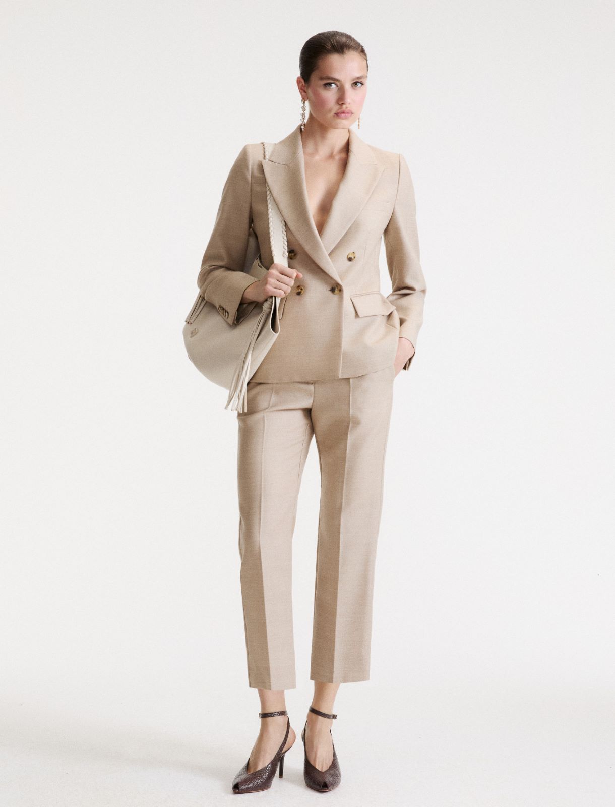 Straight-fit lightweight wool trousers - OREGANO - Marella - 2
