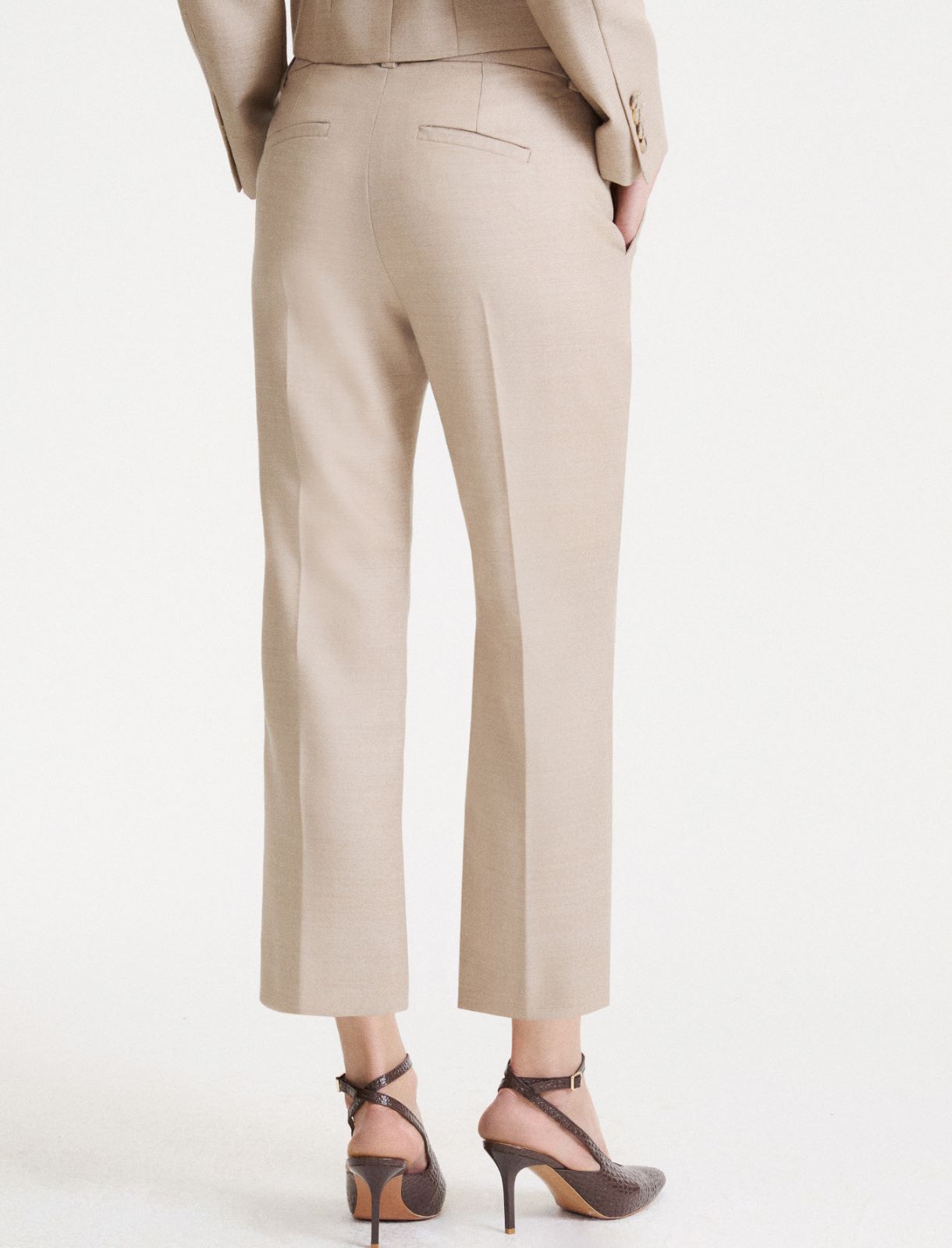 Straight-fit lightweight wool trousers - OREGANO - Marella - 3