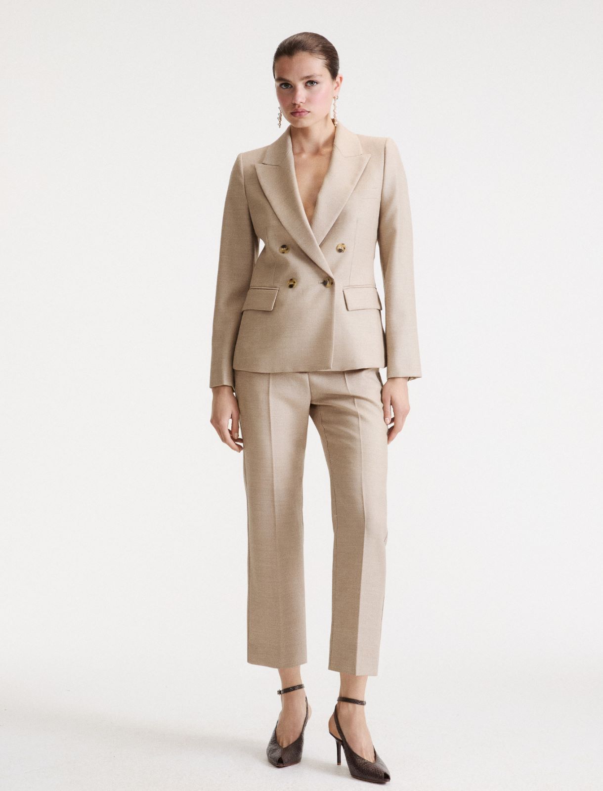 Straight-fit lightweight wool trousers - OREGANO - Marella - 4