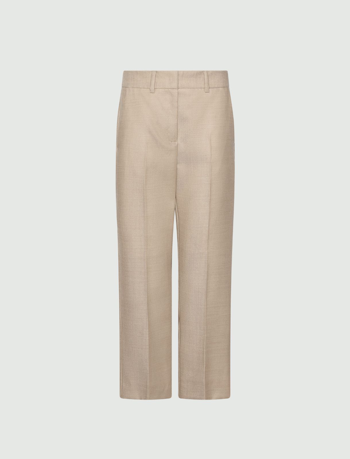 Straight-fit lightweight wool trousers - OREGANO - Marella
