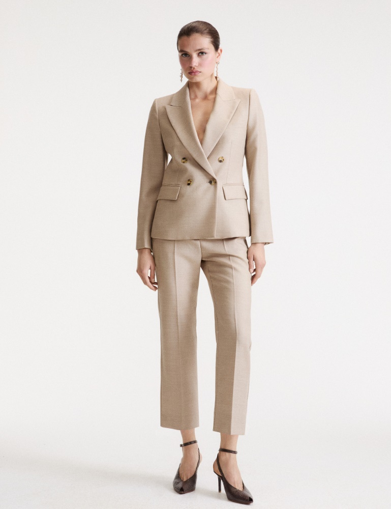 Straight-fit lightweight wool trousers - Marella