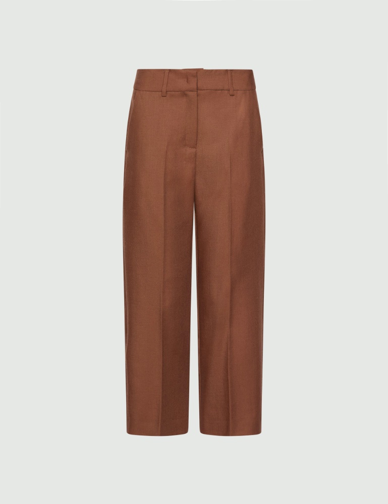 Straight-fit lightweight wool trousers - Marella
