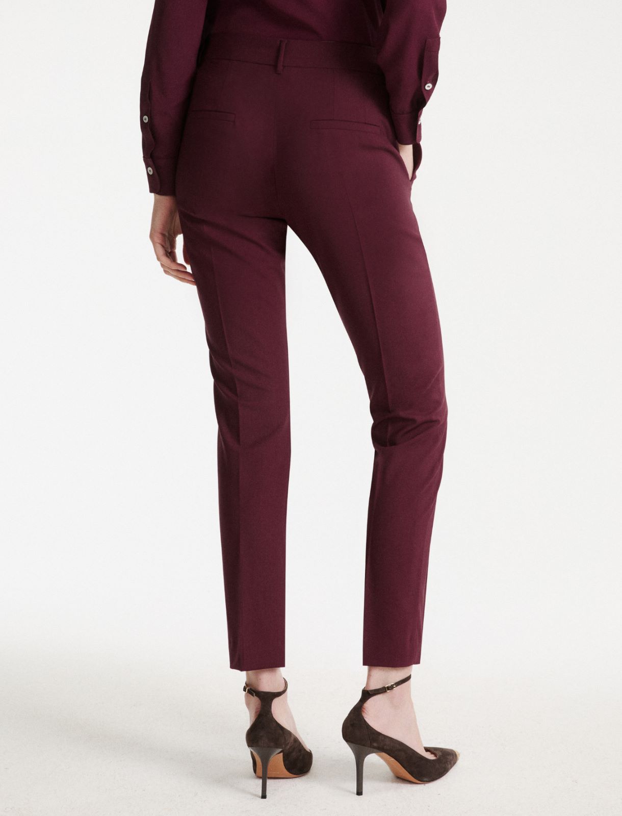 Pantalón de pitillo elástico - GRANATE - Marella - 3