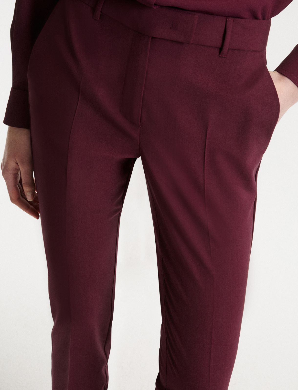 Pantalón de pitillo elástico - GRANATE - Marella - 5