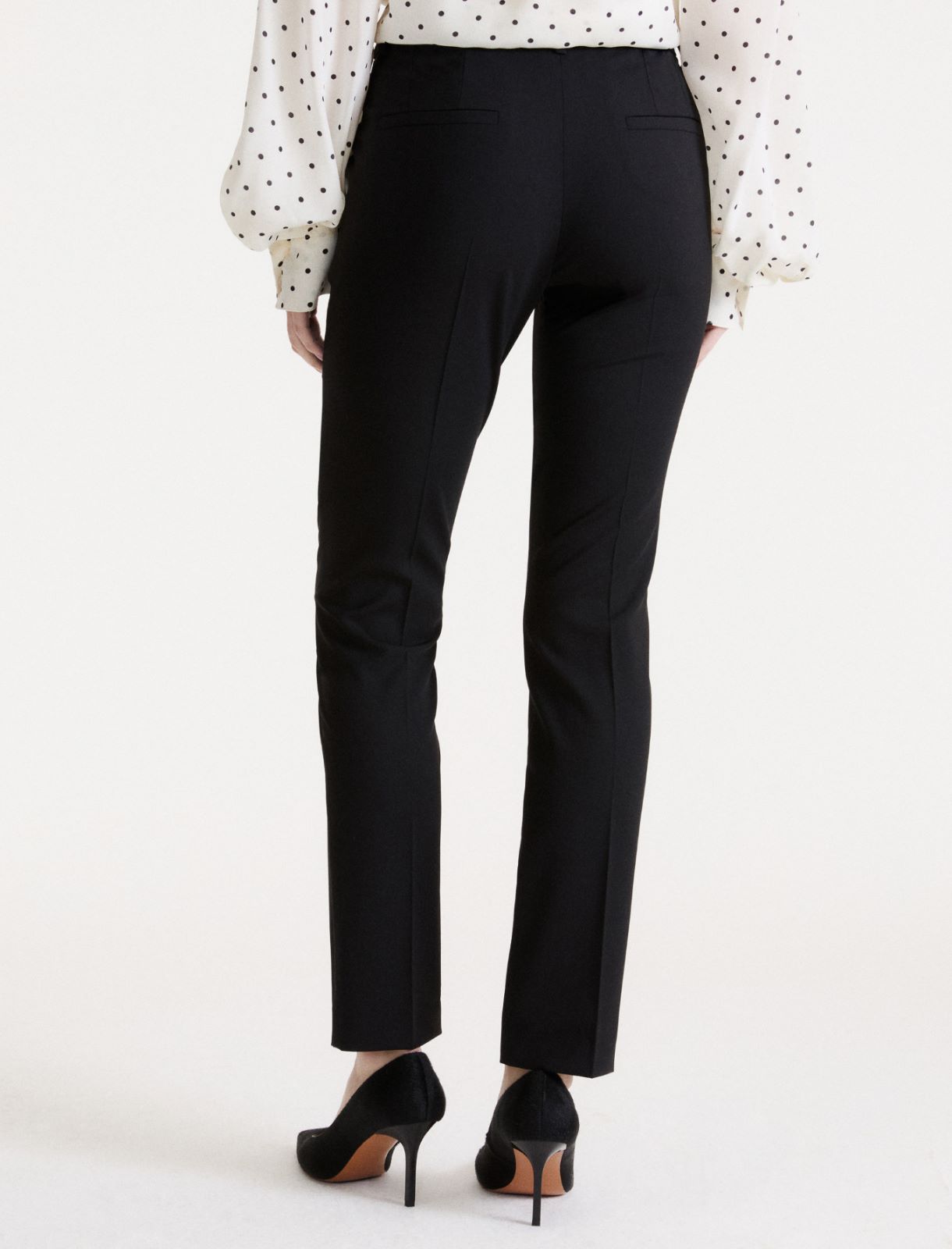 Pantalone a sigaretta stretch - NERO - Marella - 3
