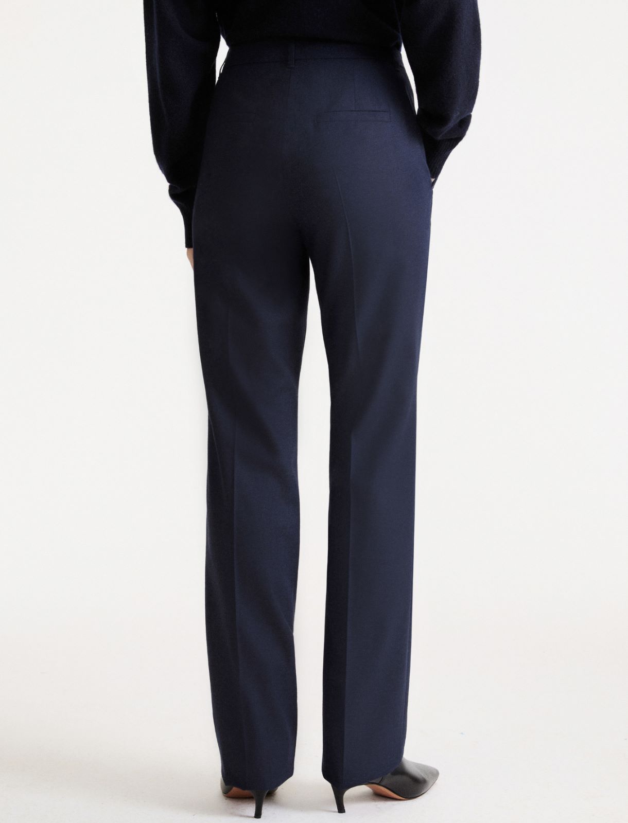 Flared wool trousers - NAVY - Marella - 3