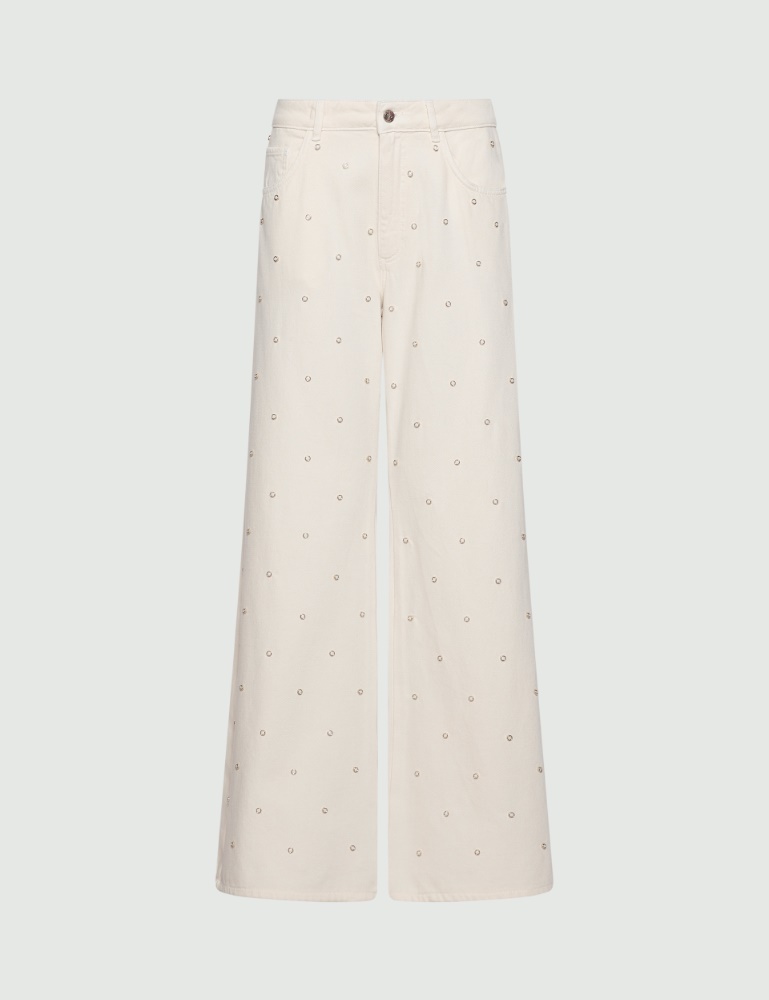 Wide-leg jeans with appliqués - Marella