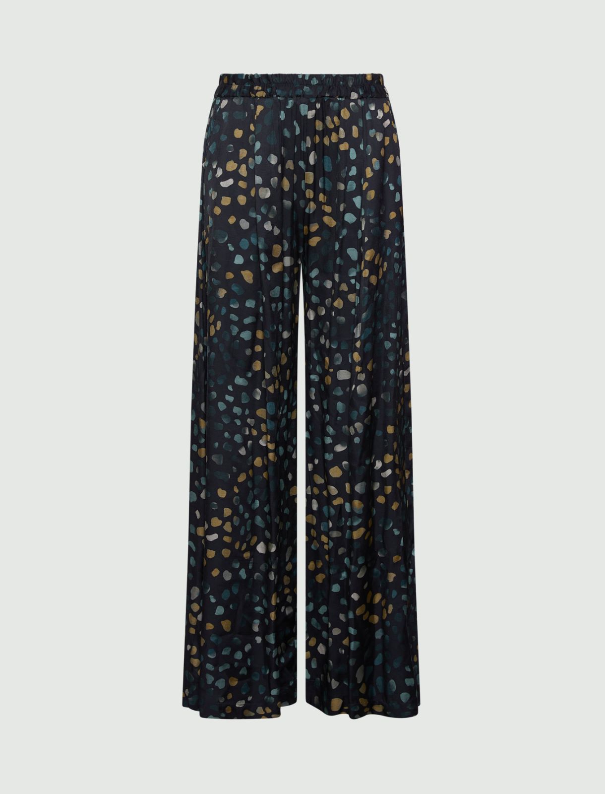 Hose aus bedrucktem Twill - NAVYBLAU - Marella