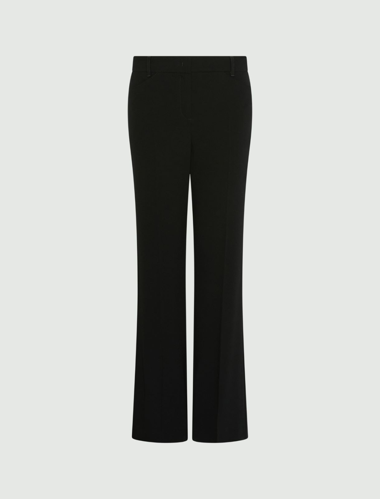 Mini-Flare-Hose aus Envers-Satin-Crêpe - SCHWARZ - Marella