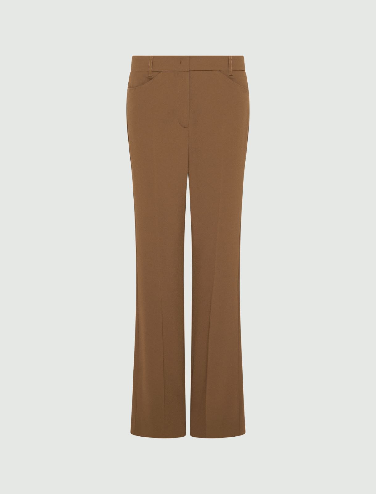 Mini-Flare-Hose aus Envers-Satin-Crêpe - KAMEL - Marella