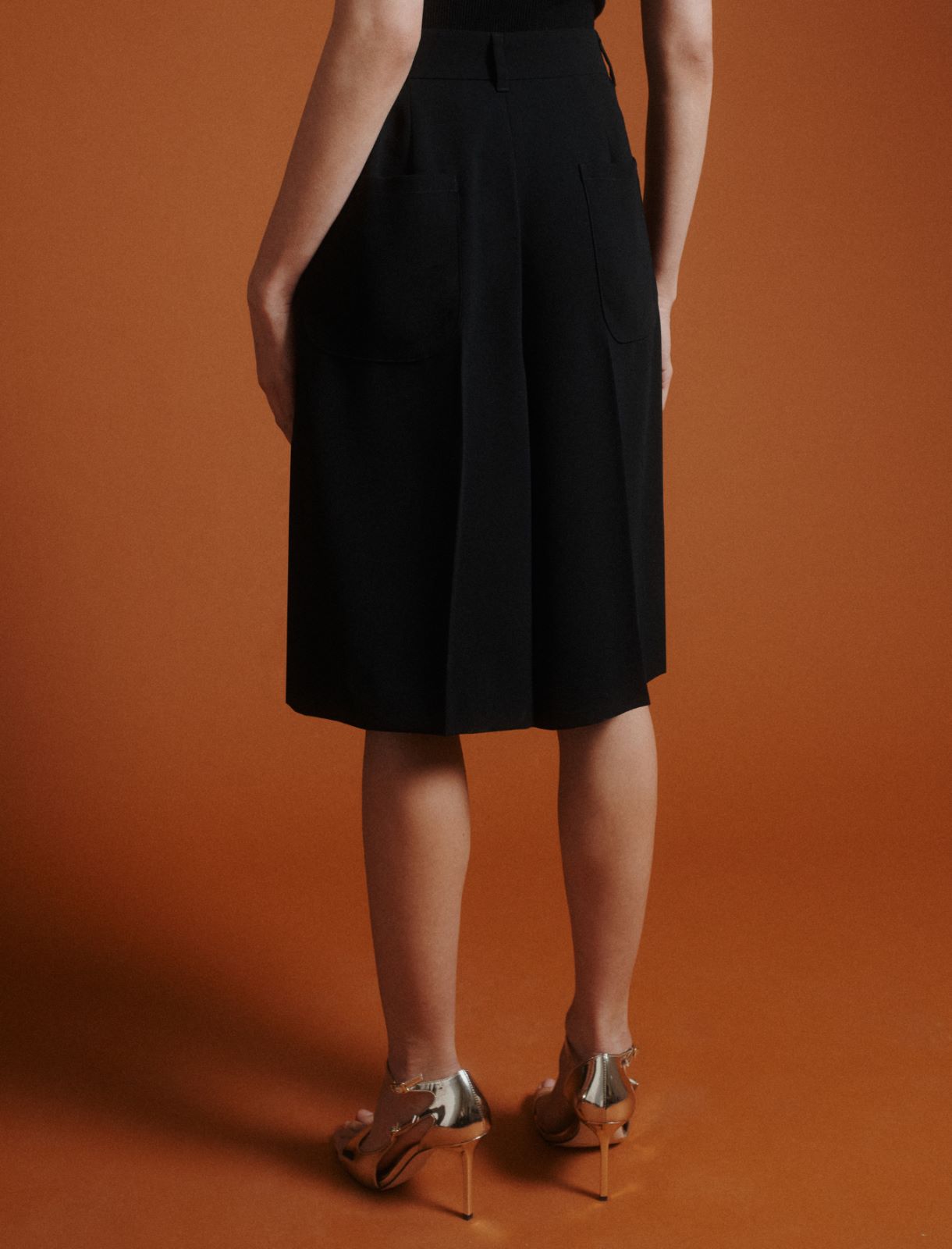 Envers satin Bermuda shorts - BLACK - Marella - 3