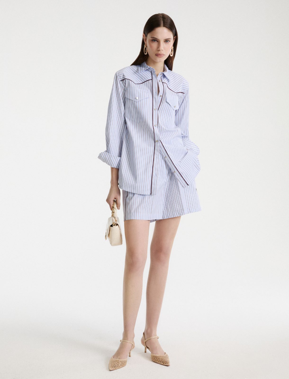Poplin Bermuda shorts - LIGHT BLUE - Marella - 2