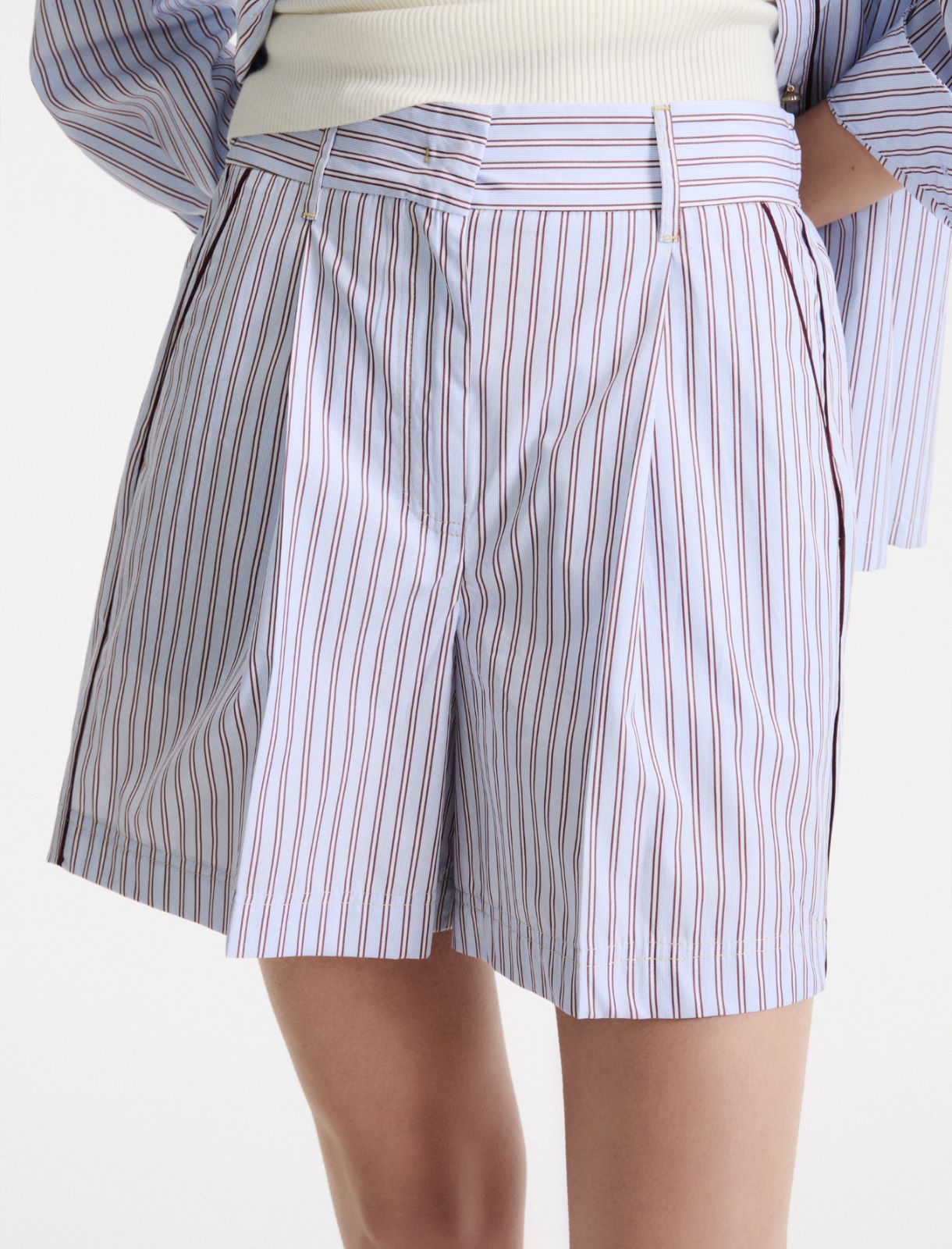 Poplin Bermuda shorts - LIGHT BLUE - Marella - 5