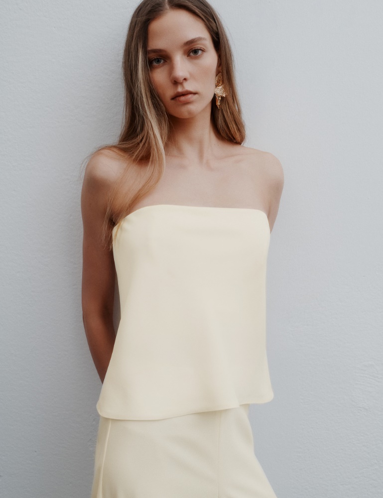 Haut bustier en satin envers - Marella