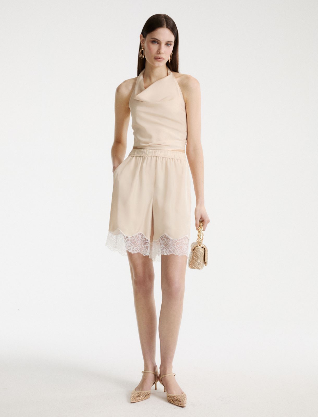 Sleeveless twill top - CREAM - Marella - 2
