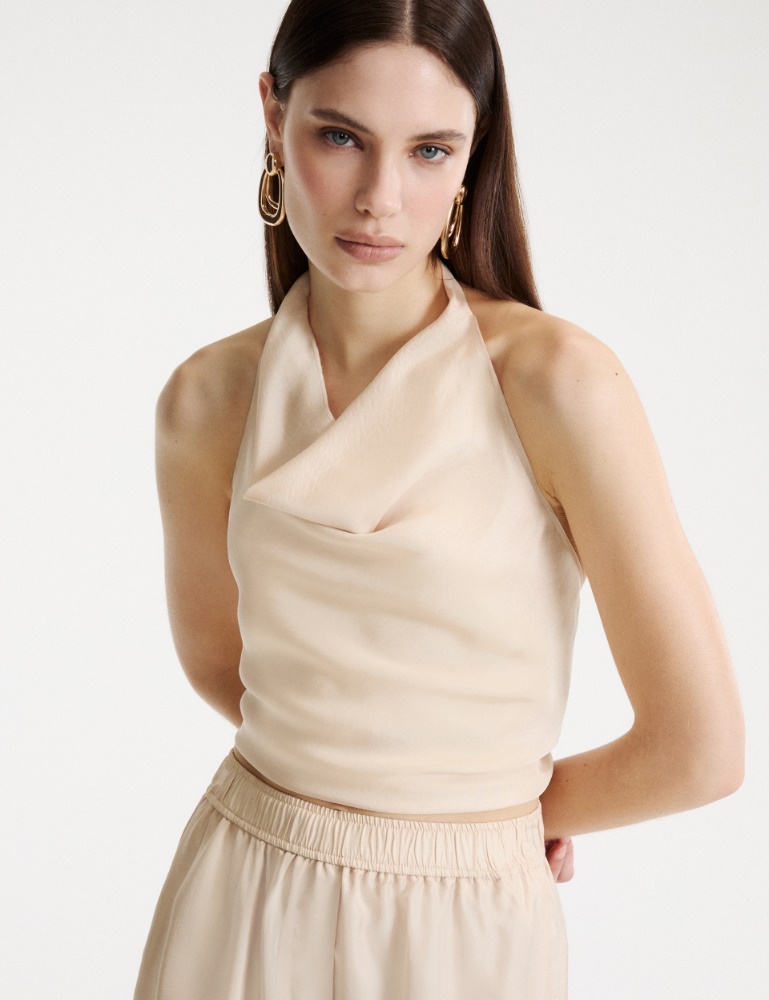 Sleeveless twill top - Marella